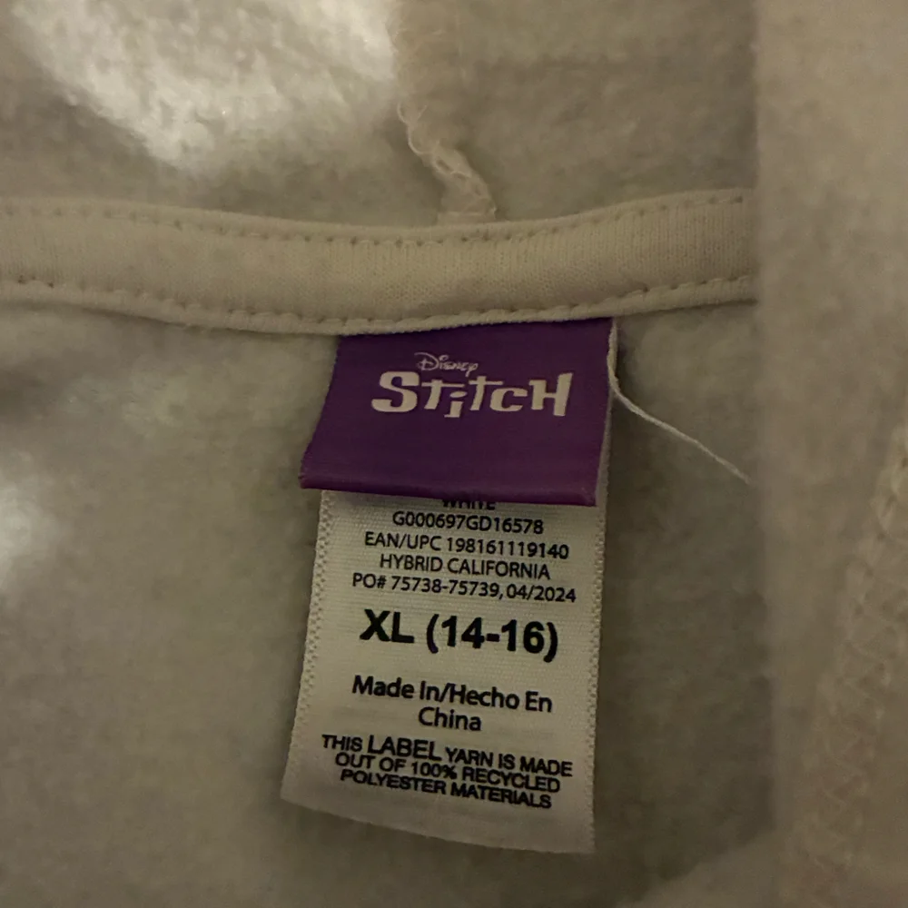 Disney Lilo & Stitch Love Airbrush Hoodie Youth XL 14-16 Blue Graphic Sweatshirt